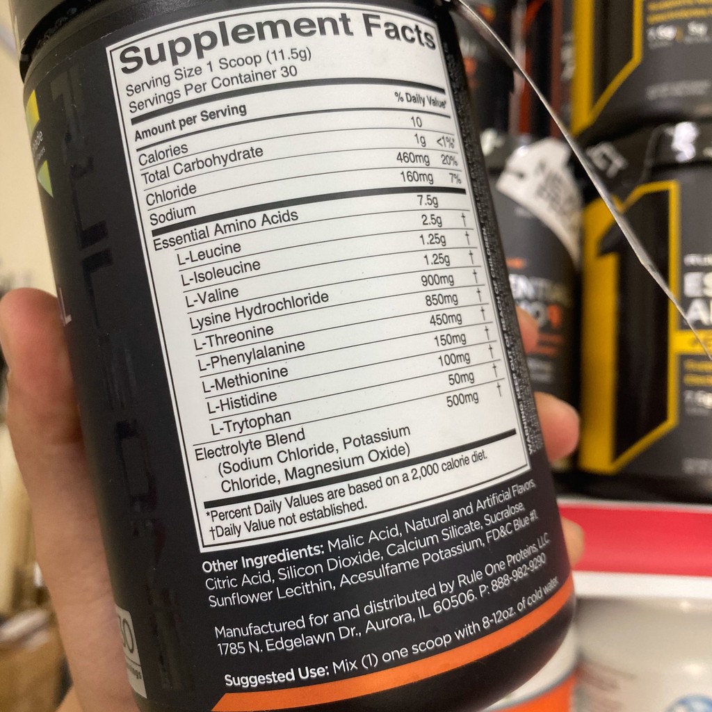 EAA Rule 1 Essential Amino Acid 9 EAA Phục Hồi Hỗ Trợ Phát Triển Cơ Bắp 30 lần dùng - Thực Phẩm Bổ Sung chính hãng USA.. (6)