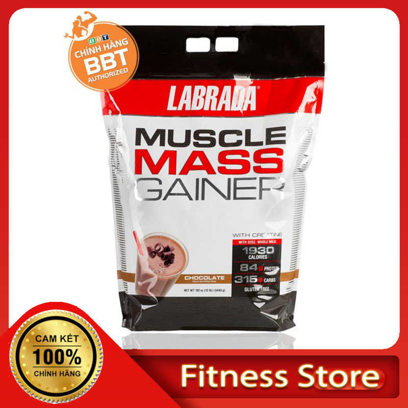 Muscle Mass Gainer - Labrada (12LBS) 5,4 kg Tăng Cân Tăng Cơ Nạc Dành Cho Người Siêu Gầy, Phát Triển Cơ Bắp Hiệu Quả tốt (1)
