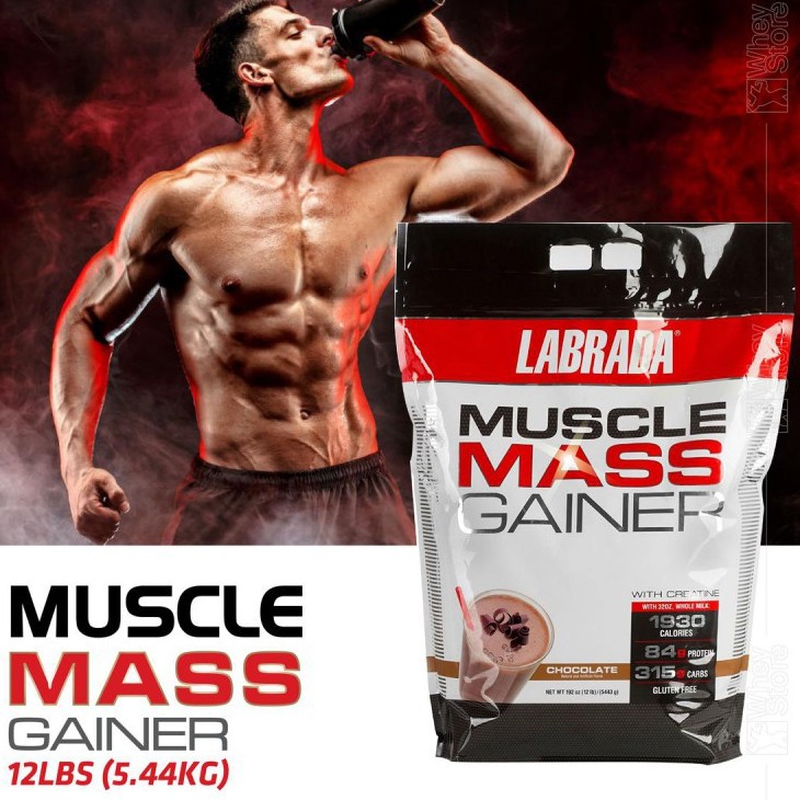 Muscle Mass Gainer - Labrada (12LBS) 5,4 kg Tăng Cân Tăng Cơ Nạc Dành Cho Người Siêu Gầy, Phát Triển Cơ Bắp Hiệu Quả tốt (6)