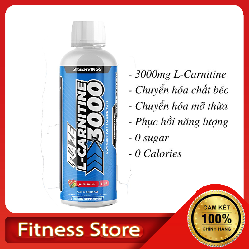 Raze L-Carnitine 3000 31 Lần Dùng Thực Phẩm Bổ Sung Hỗ Trợ Giảm Cân Đốt Mỡ chuyển hóa năng lượng, giảm mỡ hiệu quả (1)