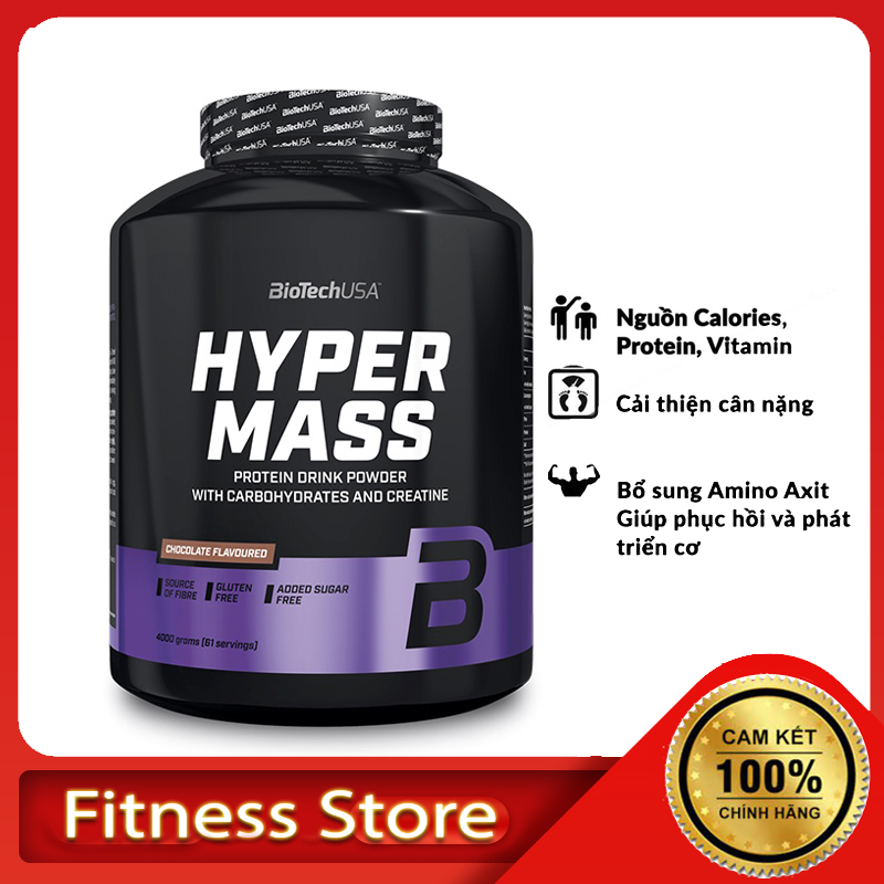 Sữa Tăng Cân Hyper Mass 8.8Lbs (4kg) BiotechUSA Tăng Cơ phát triển cơ nạc, bổ sung Protein có BCAA, Vitamin, vị ngon (1)