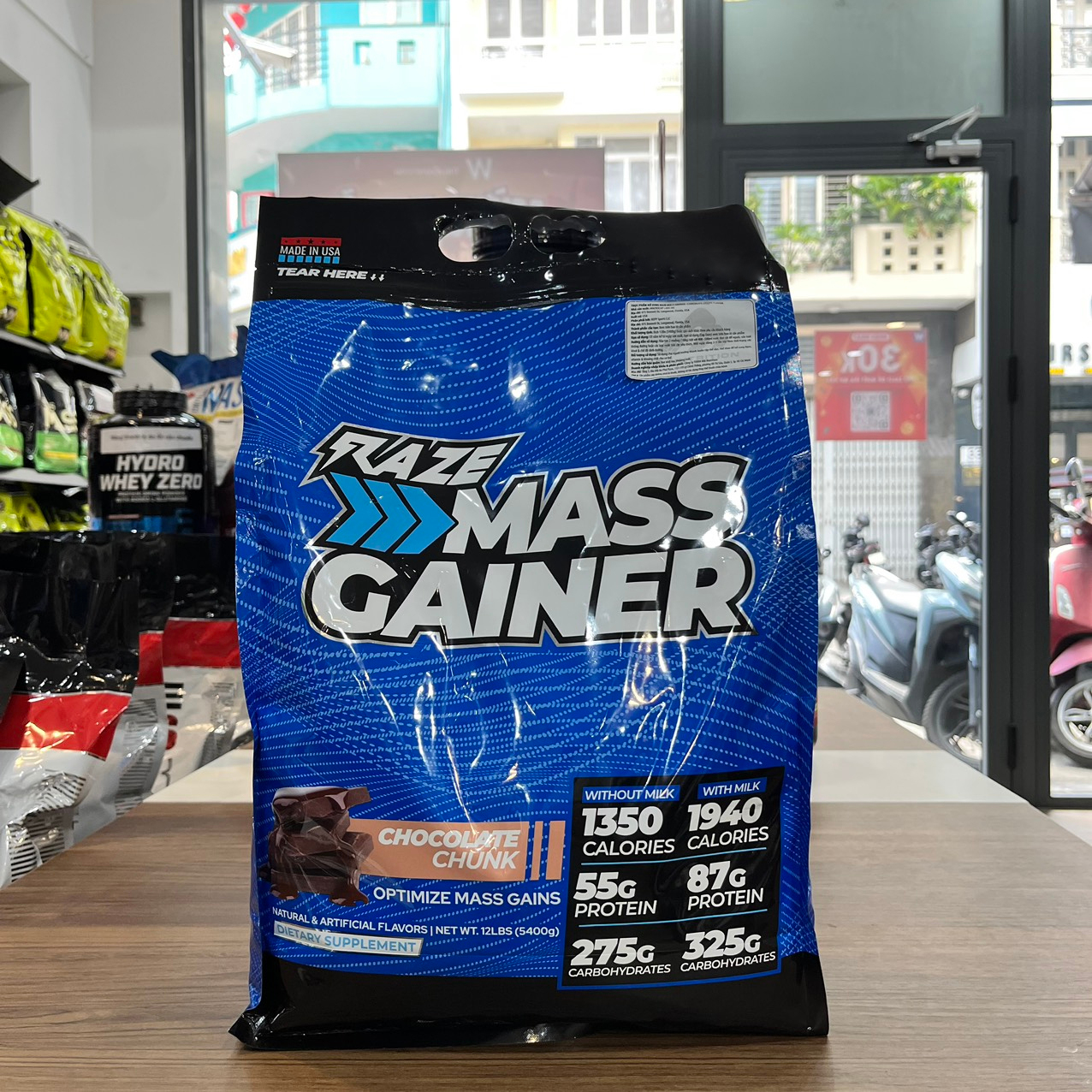 (có chiết lẻ) RAZE MASS 5.4kg - Sữa tăng cân, tăng cơ cho người gầy, siêu gầy, bổ sung Calo cao whey Protein, BCAA, EAA