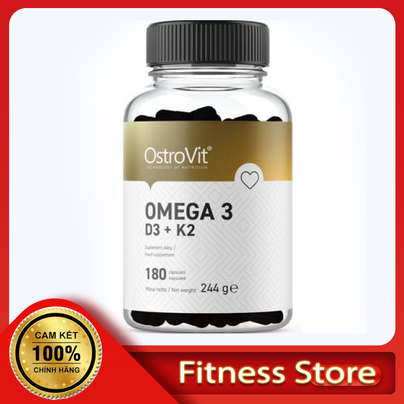 Dầu Cá Omega 3 Vitamin D3 + K2 Ostrovit (90 viên) bổ sung dưỡng chất cần thiết cho cơ thể phát triển cơ bắp, xương khớp. (2)