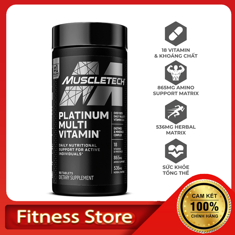Platinum Multivitamin 90 Viên - Bổ sung Vitamin tổng hợp, khoáng chất Thiết Yếu Tăng Đề Kháng & Sức Khỏe Toàn Diện (1)