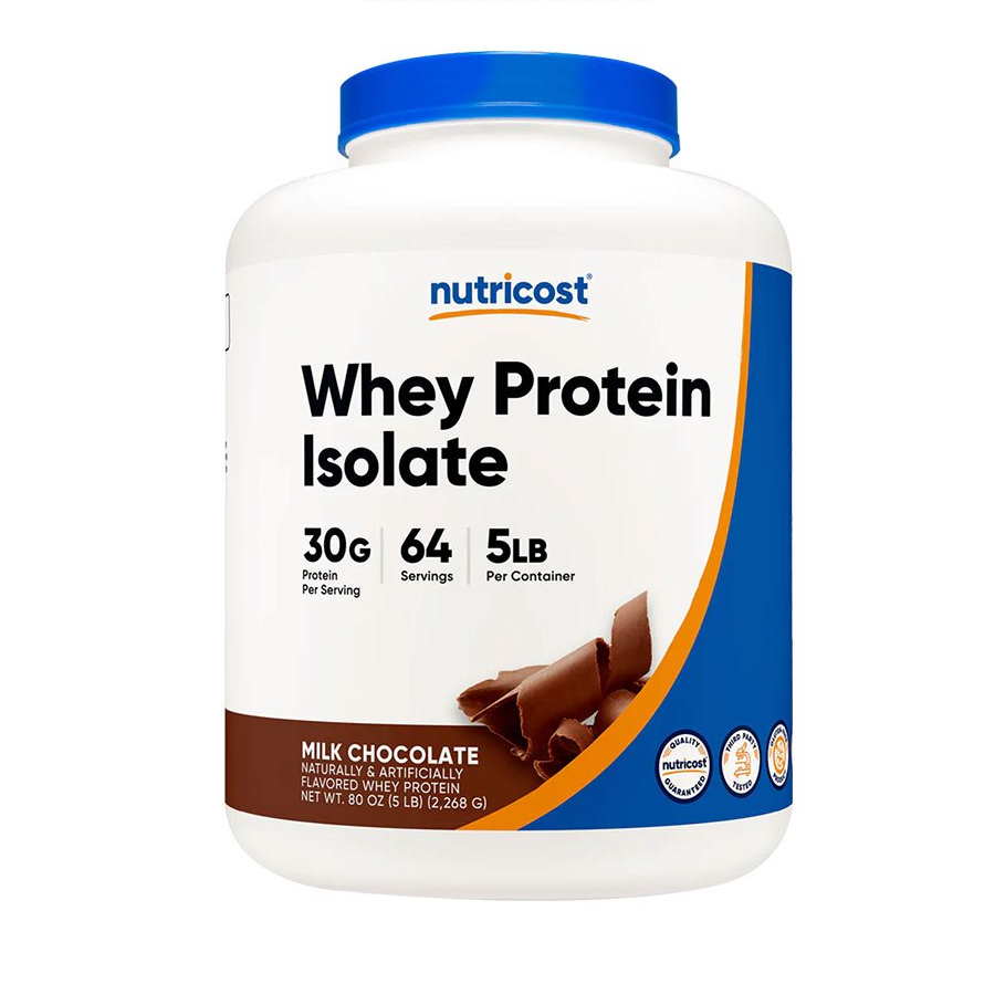 Whey Protein 5lbs Isolate Nutricost Bổ Sung Protein Chất Lượng Cao Giúp Xây Dựng Cơ Bắp , có EAA, BCAA phát triển cơ bắp (7)