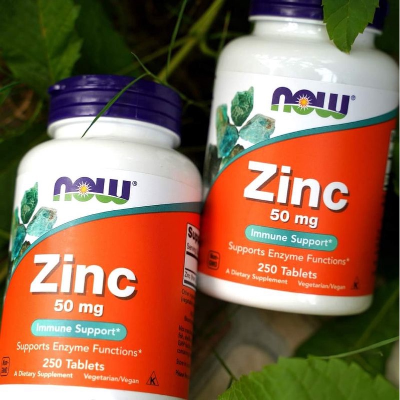 Zinc 50mg NOW Thực Phẩm Bổ Sung Kẽm Tăng Cường Sức Khỏe Miễn Dịch, Sức Đề kháng, Giảm Mụn, Tăng Sinh lý Cải thiện não bộ (32)