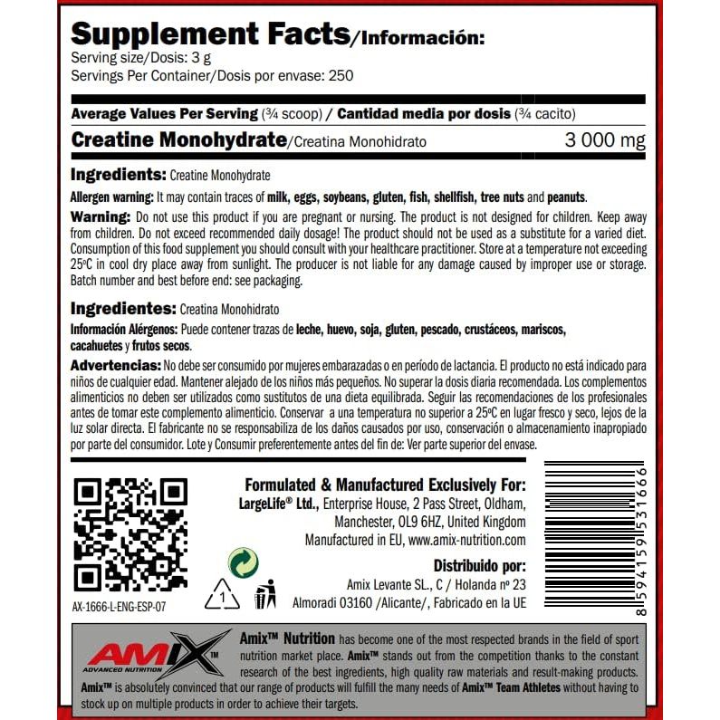 Creatine Monohydrate Amix 500g (166 Servings) Tăng Sức Mạnh Cơ Bắp HỖ TRỢ HIỆU SUẤT TẬP LUYỆN, phục hồi sức,tăng sức bền (14)