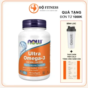 Dầu Cá NOW Ultra Omega-3 (500 EPA / 250 DHA) – Omega 3 Hàm Lượng Cao 90/180 Viên