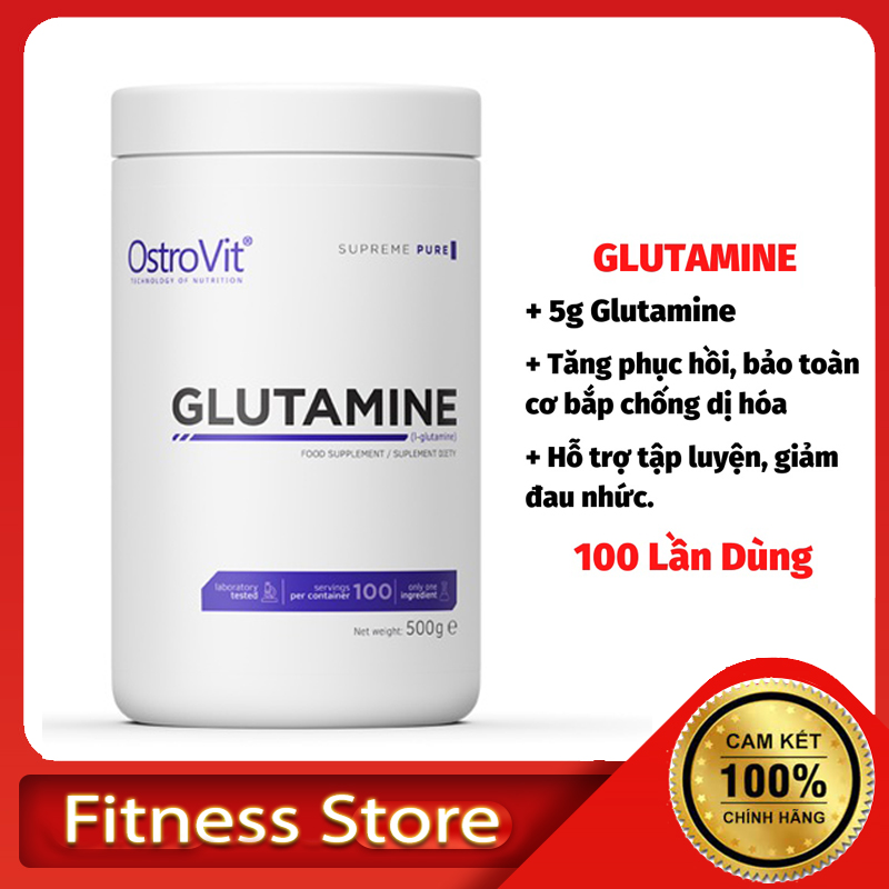 Glutamine Ostrovit 500g (100 LẦN DÙNG) Phục Hồi Giảm Đau Nhức, Chống Mất và Phát Triển Cơ Bắp, Hỗ trợ Tăng cơ, Đốt Mỡ (3)