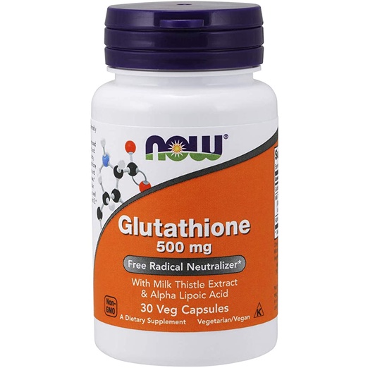 Glutathione 500mg Now (60 viên) Uống Hỗ Trợ Trắng Da, giải độc gan Làm Đẹp Da Chống Oxy Hóa (3)