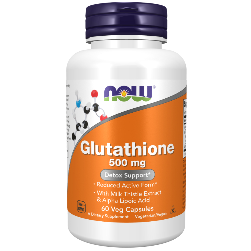 Glutathione 500mg Now (60 viên) Uống Hỗ Trợ Trắng Da, giải độc gan Làm Đẹp Da Chống Oxy Hóa (5)