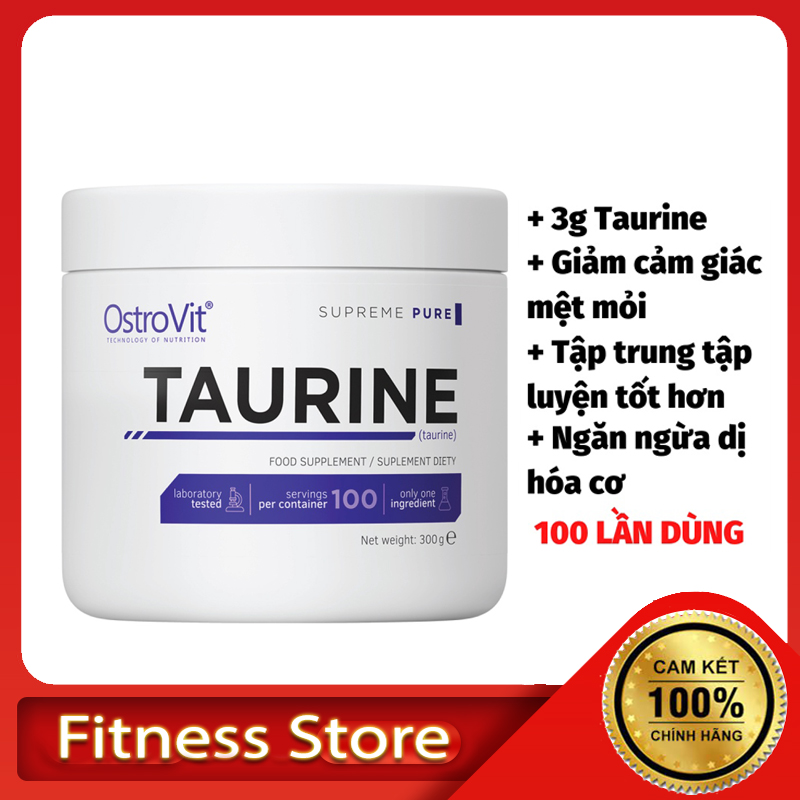 Taurine Ostrovit 300 G Bổ sung năng lượng Trước tập Sức Mạnh Tăng sức bền, sức khỏe (1)