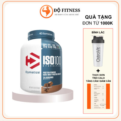 Dymatize ISO 100 5Lbs / 1,4Lbs – Whey Isolate Thủy Phân 25g Protein, 76 Lần Dùng
