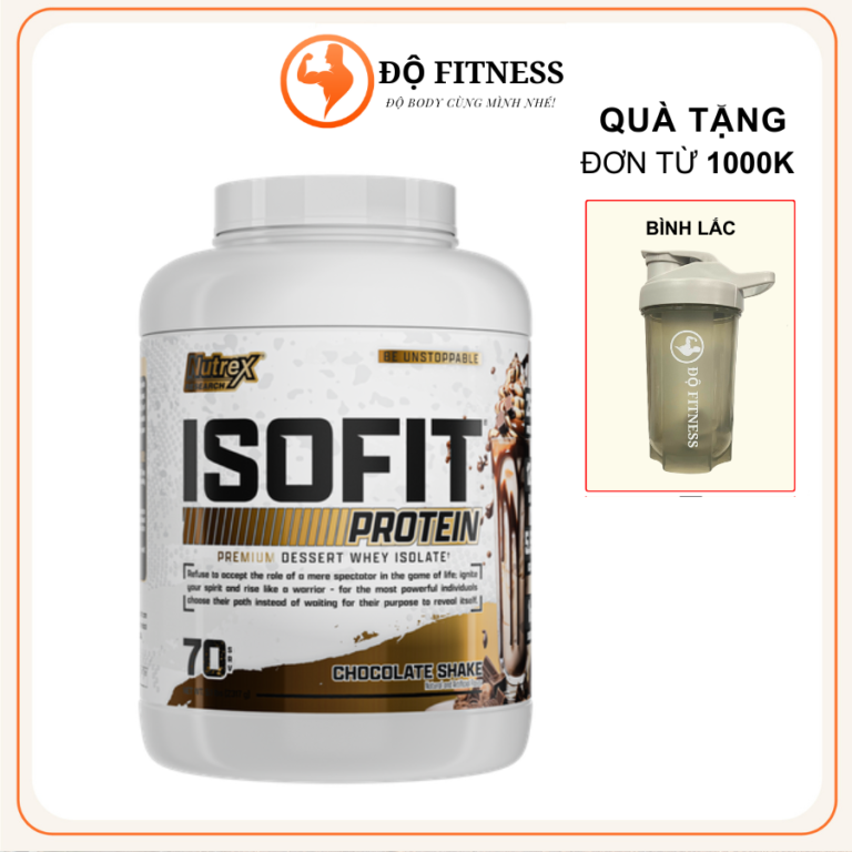 Nutrex IsoFit 5Lbs (70 Lần Dùng) – Whey Protein Isolate Siêu Tinh Khiết