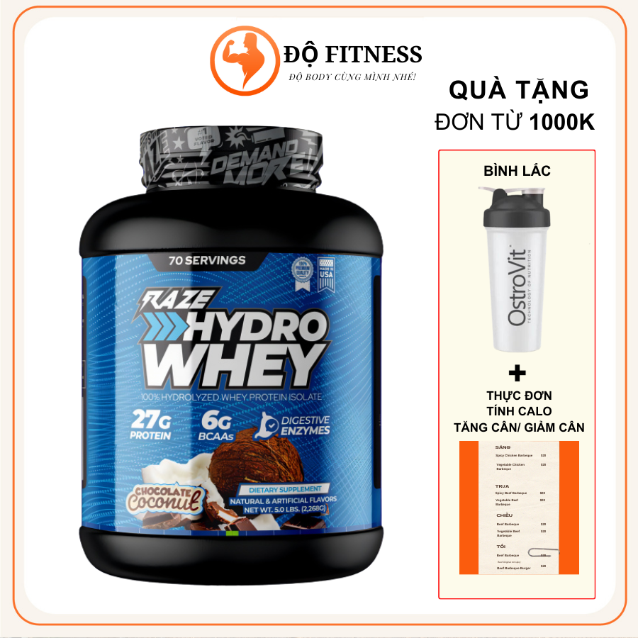 (Gói dùng thử) Hydro Whey Raze (32.4g) Sample 1 lần dùng nhỏ gọn, tiện lợi Bổ sung đạm tăng cơ, giảm mỡ BCAA EAA (4)