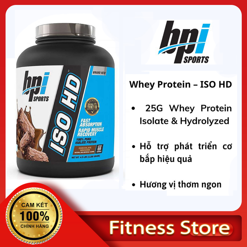 ISO HD BPI Whey Protein Isolate 100% 5Lbs (2,3 Kg) - Sữa Tăng Cơ, Hỗ Trợ Phát Triển Cơ bắp, Giảm Mỡ Hiệu Quả, Đạm Sữa Bò (1)