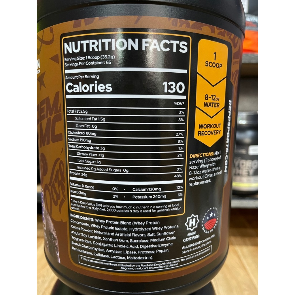 Raze Whey (5lbs) 65 Lần dùng - Bột Protein Tăng Cơ Cho Người Tập Gym Bổ Sung Đạm Phát Triển Cơ Giảm Mỡ (2)