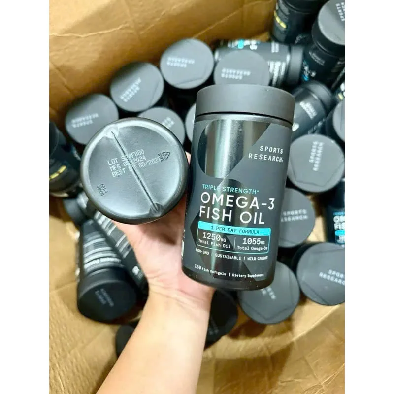 Sports Research Omega-3 Triple Strength 150 Viên – Dầu Cá Alaska 1000mg EPA & DHA - Ảnh 3