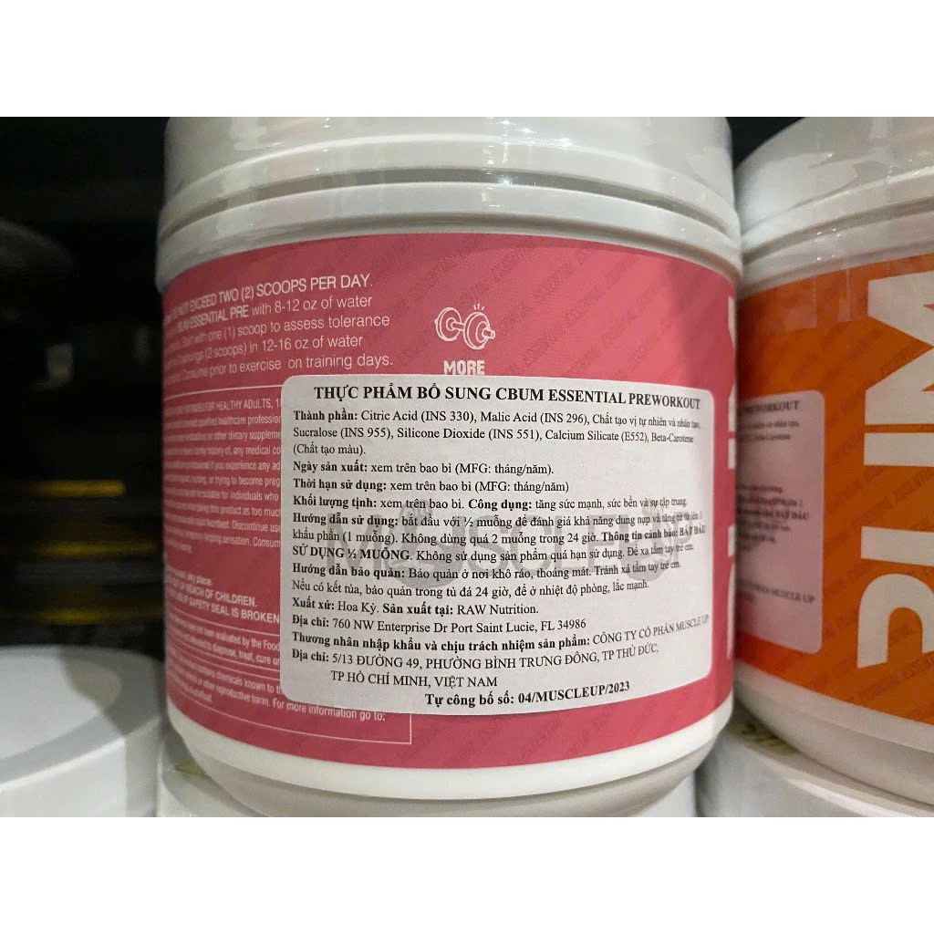 CBUM Pre Workout (30 Lần) Hỗ Trợ Tăng Sức Mạnh, Tập Trung, Tỉnh Táo,Tăng Sức Bền Trong Luyện Tập (3)