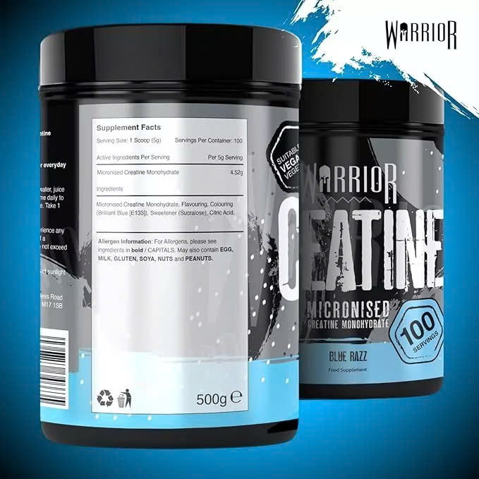 Creatine Warrior (500g) 100 Servings - Tăng sức mạnh, tăng phát triển cơ bắp trước và sau tập luyện (6)