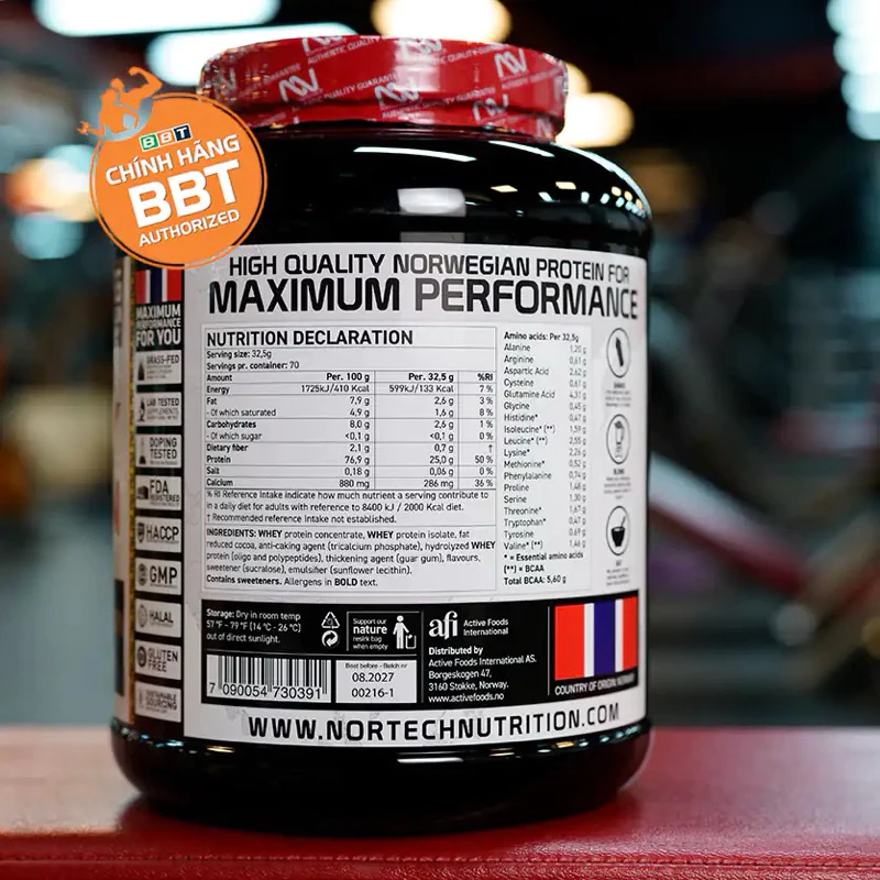 Norwegian Whey Protein Nauy 2,27kg (70 lần dùng) Hỗ Trợ Tăng Cơ Giảm Mỡ, EAA, BCAA (7)