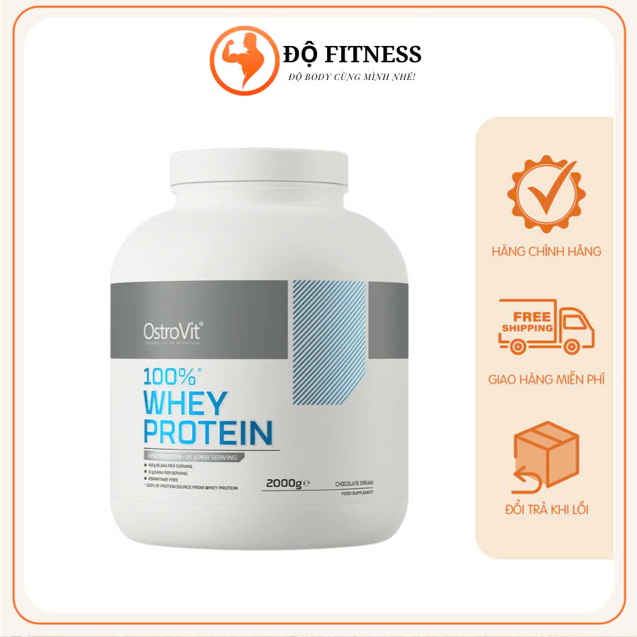 Whey Protein Ostrovit (2kg) 66 Lần Dùng Bổ Sung Protein Hỗ Trợ Cơ Bắp, vị ngon đa dạng (11)