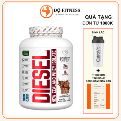 Diesel Whey Protein Isolate 2,3kg – Whey New Zealand Tăng Cơ Giảm Mỡ, 0 Đường, 0 Lactose