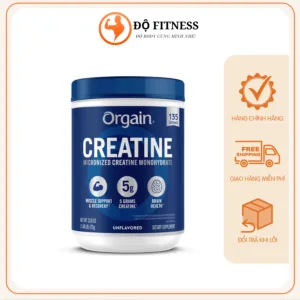 Creatine Monohydrate Orgain 675g (135 Lần Dùng) – Creatine Thuần Chay Không Hương Liệu