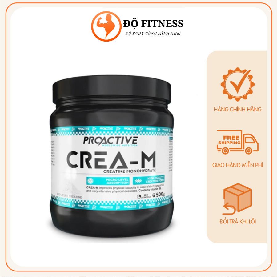 Micronized Crea-M Creatine monohydrate Hộp 500g 100 lần dùng - Proactive Micronized Crea-M Creatine monohydrate Hộp 500g 100 lần dùng - Proactive