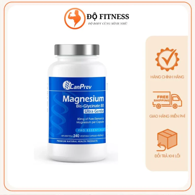 CanPrev Magnesium Bis-Glycinate 200mg – Magie Dễ Hấp Thu, Giảm Căng Thẳng, Ngủ Ngon