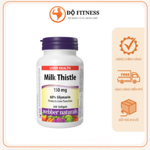 Viên Uống Hỗ Trợ Thải Độc Và Bảo Vệ Gan Webber Naturals Milk Thistle 150mg Hộp 240 Viên