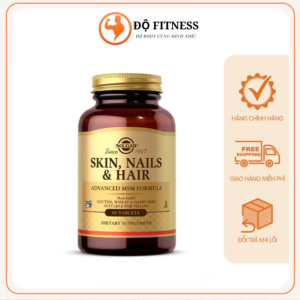 Viên Uống Solgar Skin, Nails And Hair MSM Giúp Đẹp Da , Chắc Móng , Tóc Giảm Gãy Rụng [Lọ 60 Viên]