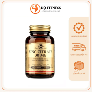 Viên Uống Solgar Zinc Kẽm Citrate 30Mg - Bổ Sung Kẽm Chăm Sóc Sức Khỏe Phái Nam [Lọ 100 Viên]