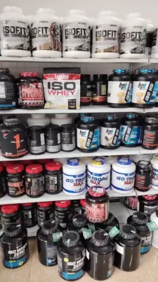 Kệ whey protein chính hãng tại cửa hàng Độ Fitness Hải Phòng