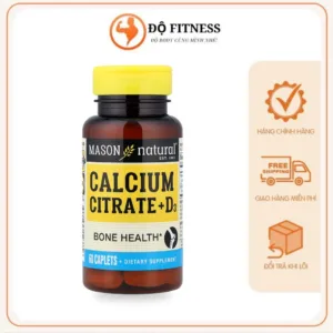 Mason Natural Calcium Citrate + D3 60 viên – Độ Fitness