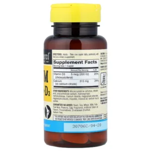 Thành phần Mason Natural Calcium Citrate + D3 – Độ Fitness