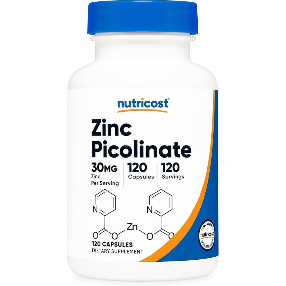 Nutricost Zinc Picolinate 30mg / 50mg – Kẽm Dễ Hấp Thu Hỗ Trợ Miễn Dịch, Sinh Lý Nam (120/240 Viên) - Ảnh 5