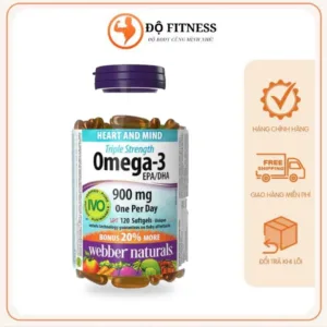 Webber Naturals Omega-3 Triple Strength 900mg (60/120 Viên) chính hãng – Độ Fitness