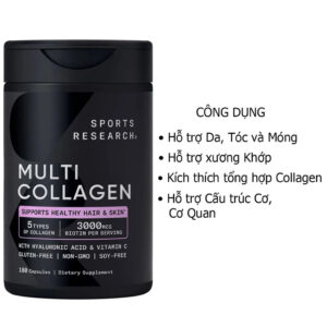 Sports Research Multi Collagen Complex 180 viên