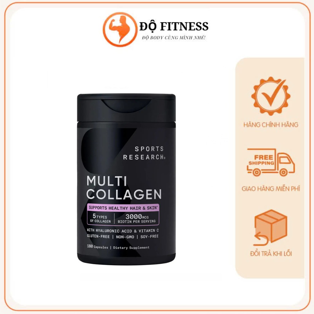 Sports Research Multi Collagen Complex 180 Viên